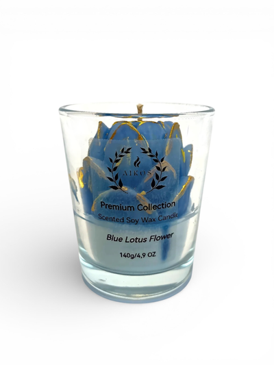 Świeca  Sojowa - Niebieski Kwiat lotosu