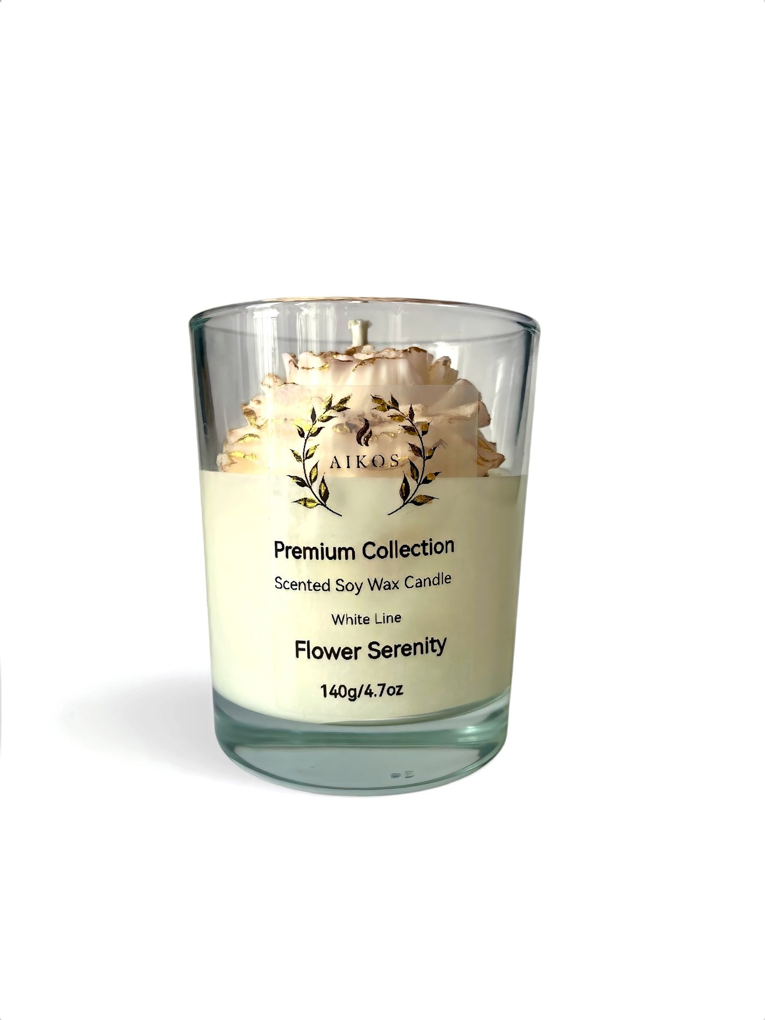 Świeca sojowa zapachowa Flower Serenity – Biała Linia, 140g