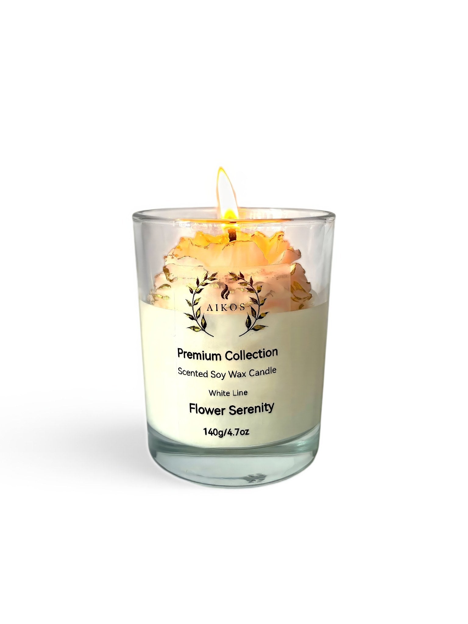 Świeca sojowa zapachowa Flower Serenity – Biała Linia, 140g