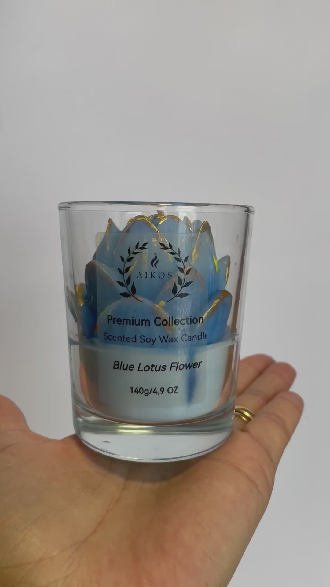 Świeca  Sojowa - Niebieski Kwiat lotosu